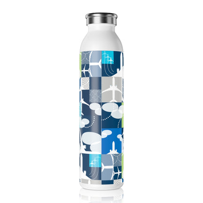 Color Blocked Slim Water Bottle