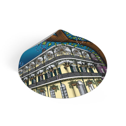 New Orleans Round Vinyl Stickers