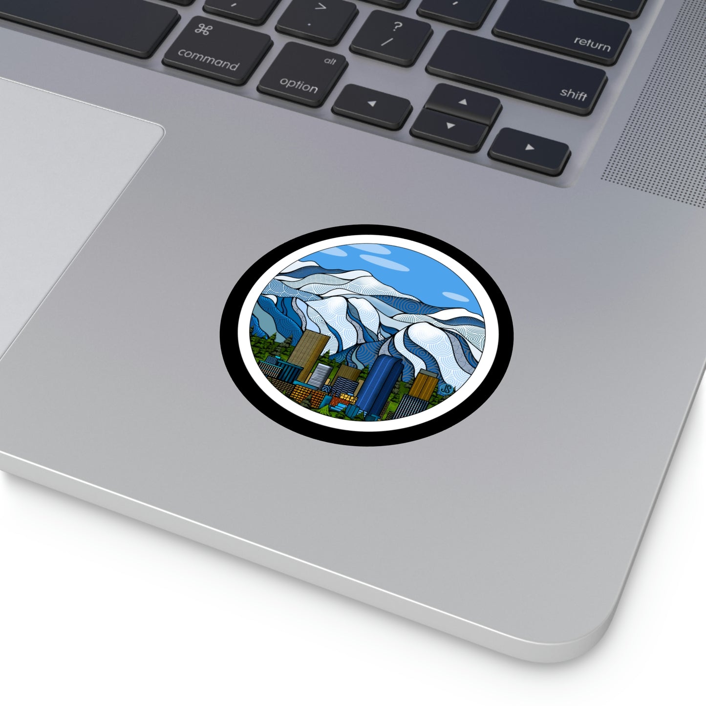 Denver Round Vinyl Stickers