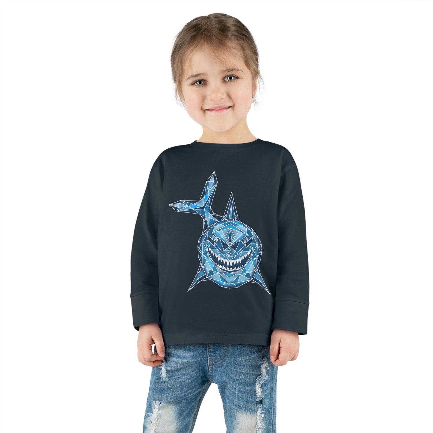 Shark Art Toddler Long Sleeve Tee