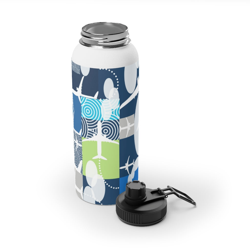 Blocked Airplane Stainless Steel Water Bottle