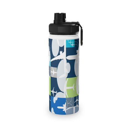 Blocked Airplane Stainless Steel Water Bottle