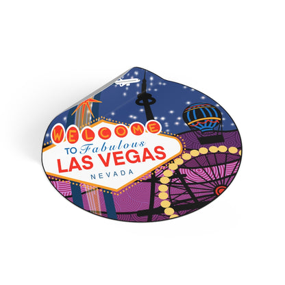 Las Vegas Round Vinyl Stickers