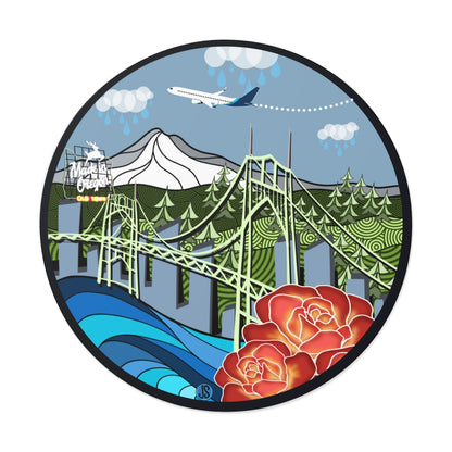 Portland AS Round Vinyl Stickers