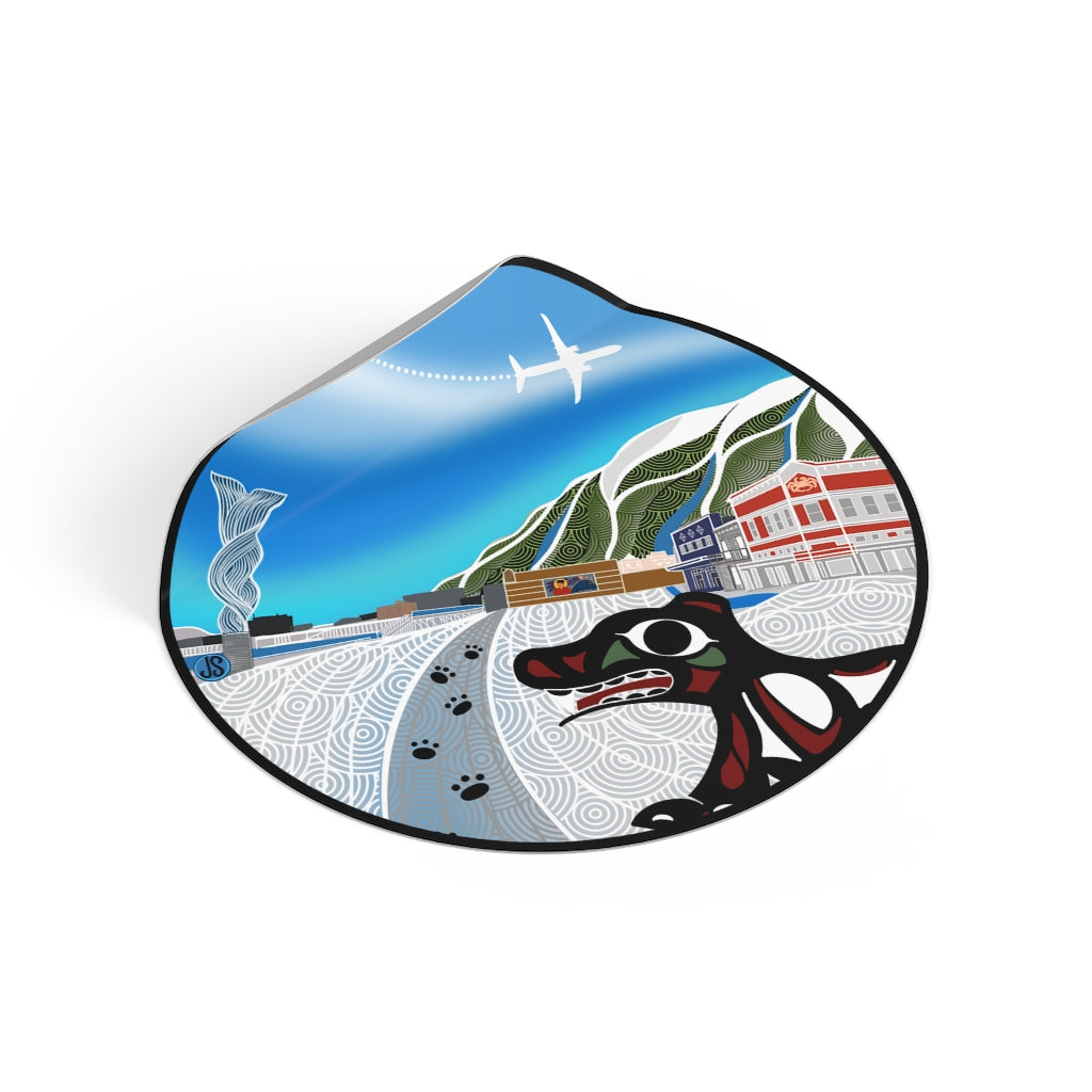 Juneau Round Vinyl Stickers