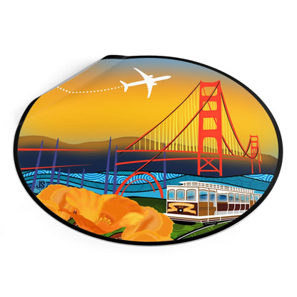 San Francisco Round Vinyl Stickers