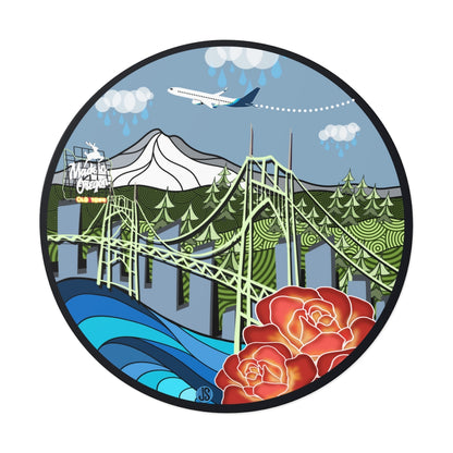 Portland AS Round Vinyl Stickers