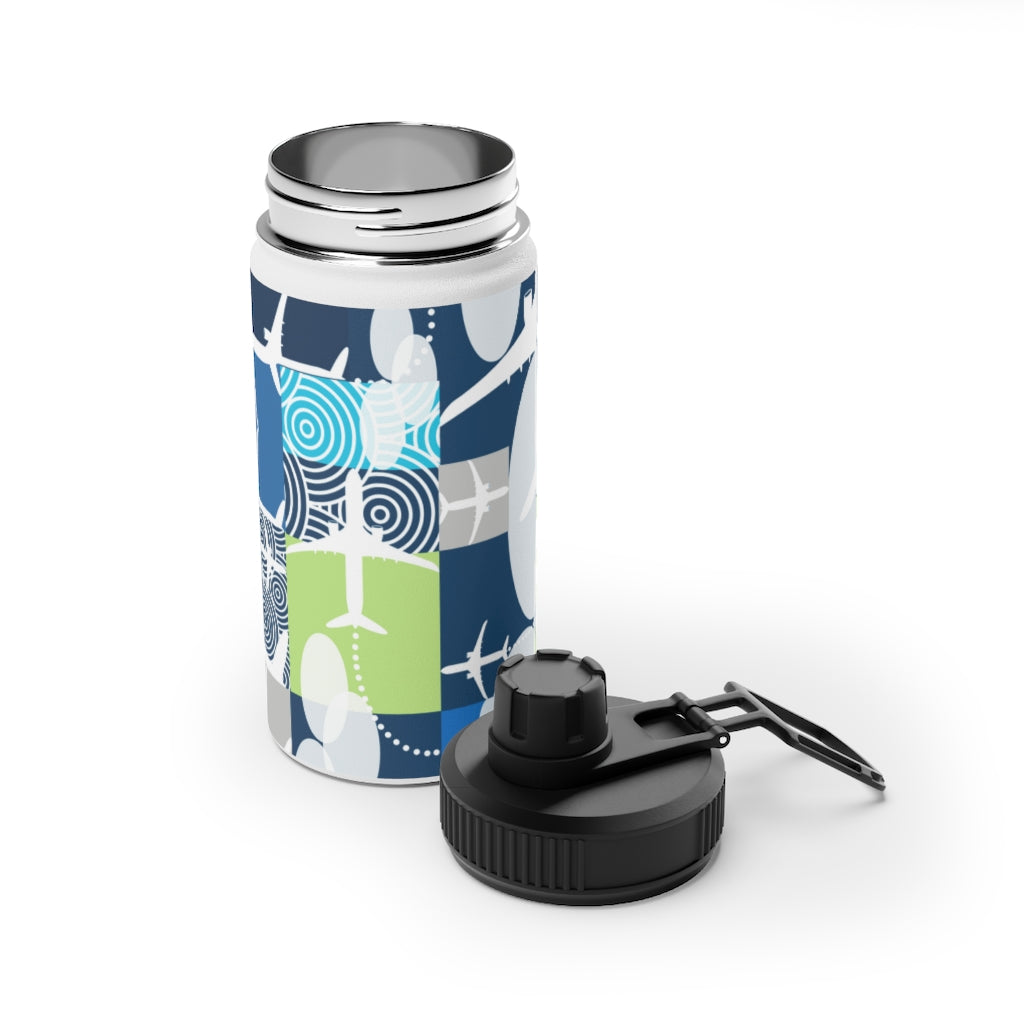 Blocked Airplane Stainless Steel Water Bottle