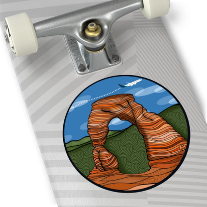 Moab Round Vinyl Stickers