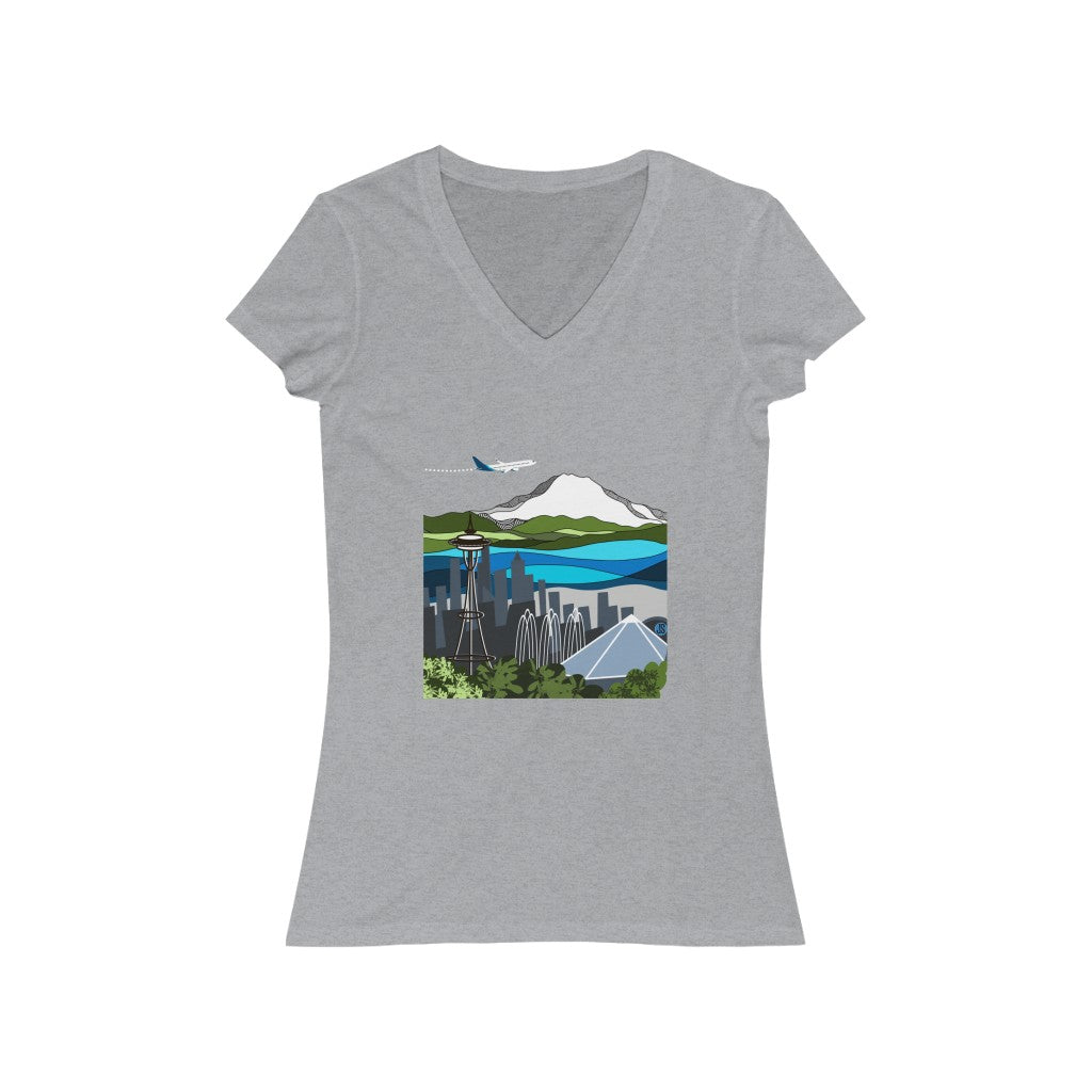 Seattle Women's V-Neck Tee