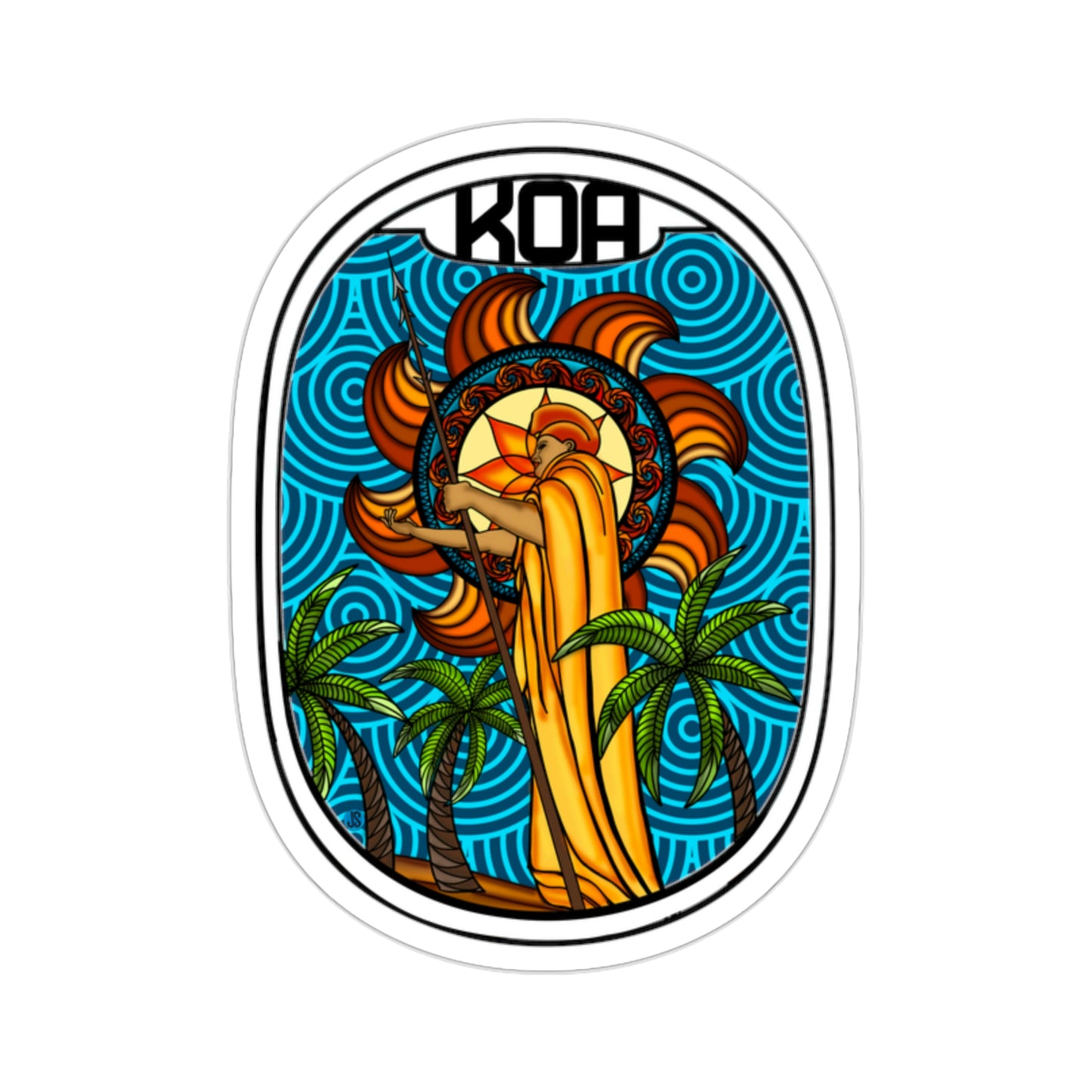 KOA Kona blue Die-Cut Stickers