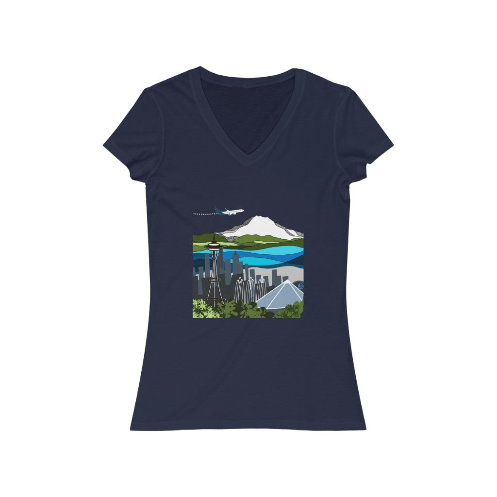 Seattle Women's V-Neck Tee