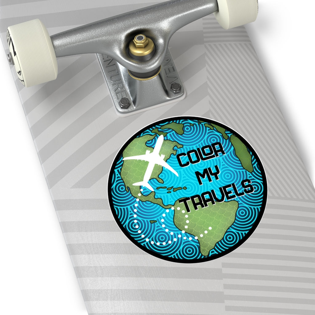 Color my travels  Vinyl Stickers