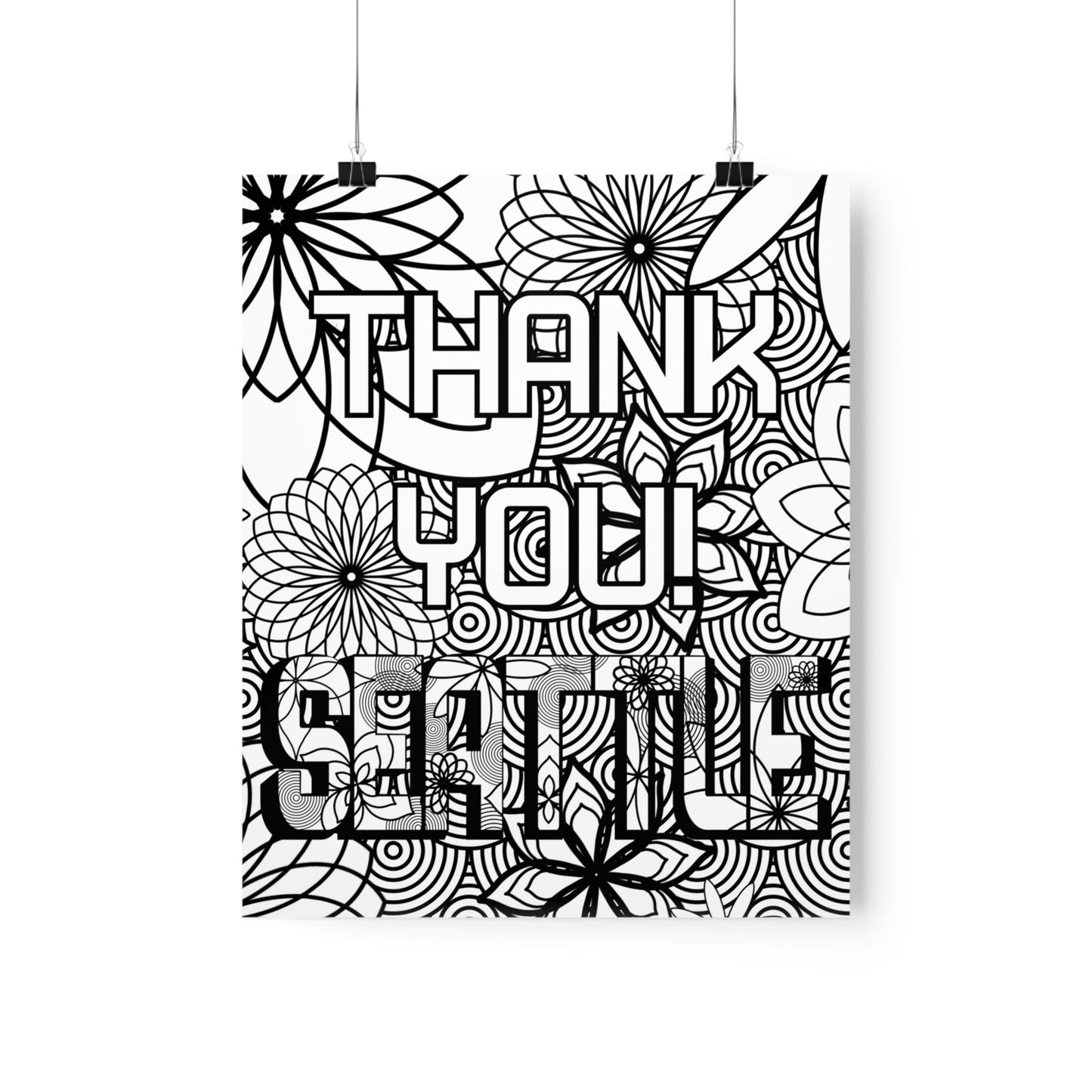 Thank you Seattle Coloring Poster