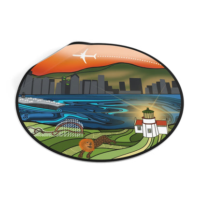 San Diego Round Vinyl Stickers