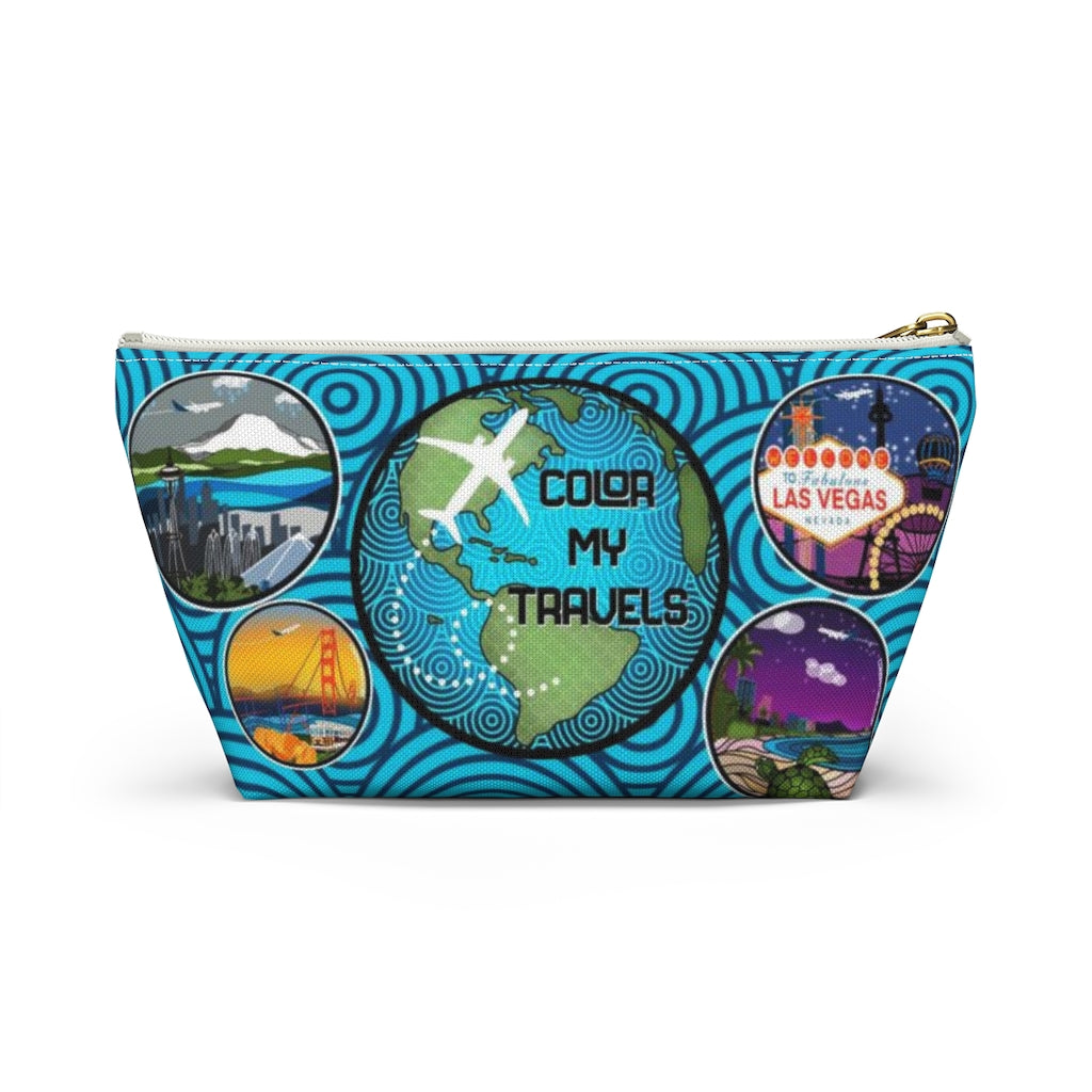 Color My Travels Pouch w T-bottom