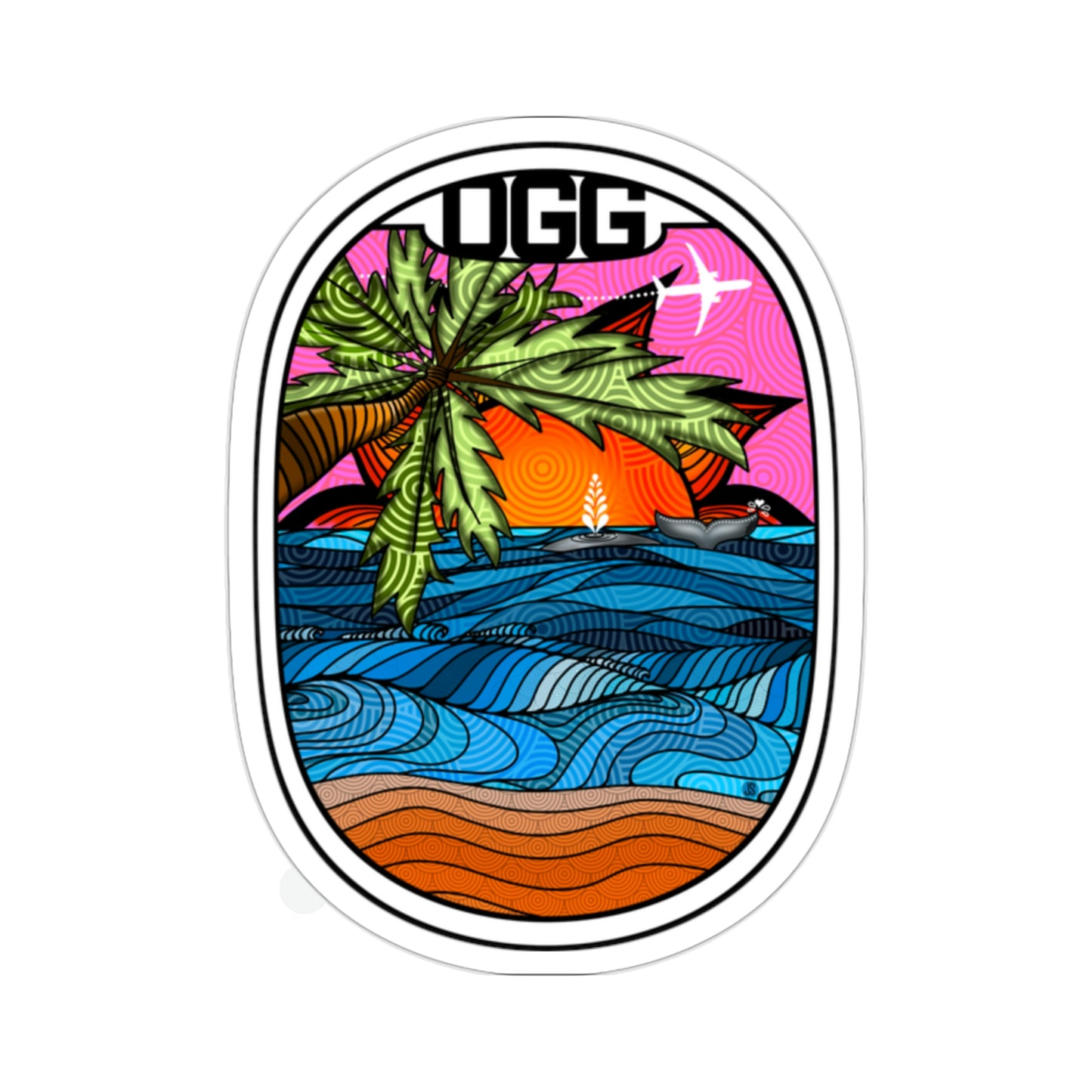 OGG-Maui Die Cut Stickers