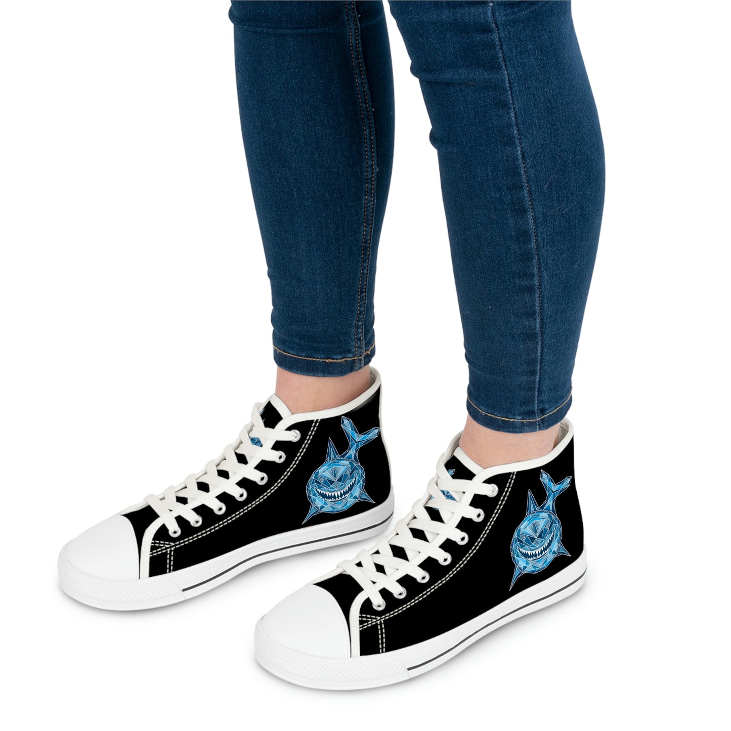 Blue Shark High Top Sneakers